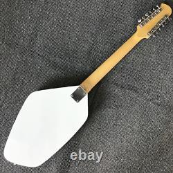 12 Strings Pentagon Shape Electric Guitar White Solid Body Rosewood Fretboard