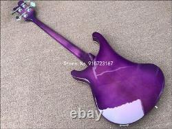 2020 High quality 4 String Bass Electric Guitar, Ricken 4003 purple paint Electri