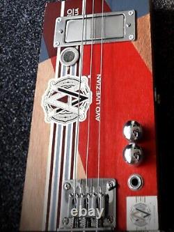 3 String Handmade Acoustic/electric Fretted Cigar Box Guitar