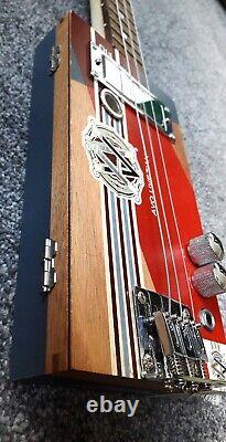 3 String Handmade Acoustic/electric Fretted Cigar Box Guitar