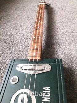 3 String Handmade Acoustic/electric Fretted Cigar Box Guitar