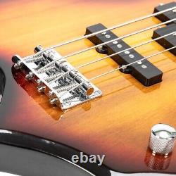 4String Electric Bass Guitar With Single Pickup Bag Strap Paddle Cable Wrench Tool