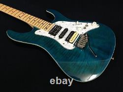 4/4 Haze Forrest Angel 6-String Electric Guitar, Teal Blue + Free Gig Bag, Strap