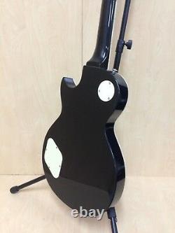 4/4 Haze SEG-277BK Solid Body Electric Guitar Gloss Black + Gig Bag + Strings