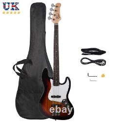 4 String Electric Bass Guitar Single Pickup Full Set With Bag Cord Wrench Tool