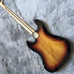 4 String Electric Guitar Sunburst Maple Fingerboard Chrome Hardware Solid Maple