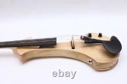 5 String Electric Violin 4/4 Solid Wood, Ebony Fittings, Free Case, Wood Color