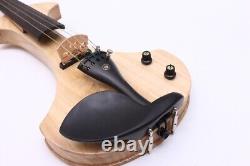 5 String Electric Violin 4/4 Solid Wood, Ebony Fittings, Free Case, Wood Color