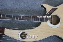 6,6,8 String Acoustic Electric Double Neck Guitar, Harp Guitar