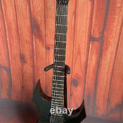 6 String Black Warlock Extreme Electric Guitar Rosewood Fretboard Black Hardware