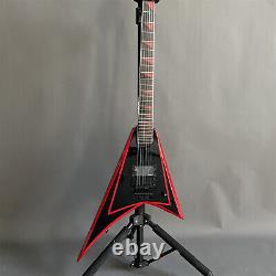 6 String Electric Guitar Black Floyd Rose Bridge Solid Body Rosewood Fretboard