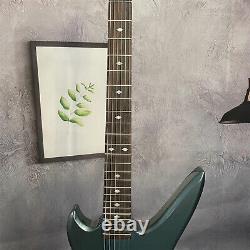 6 String Electric Guitar Metallic Blue Solid Body Rosewood Fretboard H Pickup