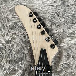 6 String Electric Guitar Natural Special Skull Shape FR Bridge Black Fretboard