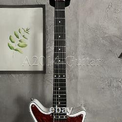 6 String White Electric Guitar 3Single Pickups Tremolo Bridge Basswood Body