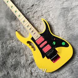 6 String Yellow Electric Guitar SHH Pickup Floyd Rose Bridge Basswood Body