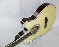 Acoustic Guitar Electric 6 Steel-Strings Thin Body 40 Inch Red Light Cutaway