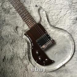 Acrylic Electric Guitar 6 String Transparent Body H Pickups Rosewood Fretboard