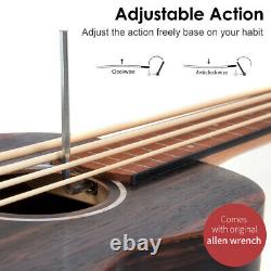 Aklot Bass Ukulele Lined Fretless Ubass Aquila String EADG Blackwood Accessories