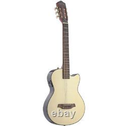 Angel Lopez Cutaway Electric Nylon String Classical Guitar with Solid Body Natural