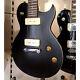 Aria PE TR2 Carved Top Open Pore Stained Black P-90 Style Pickup Guitar