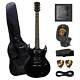 Artist AG1 Black Electric Guitar with Humbucker Pickups & Accessories
