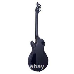 Artist Stealth Matte Black Electric Guitar & Brown Case