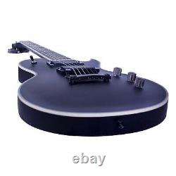 Artist Stealth Matte Black Electric Guitar & Brown Case