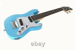 B-stock Ukulele Tenor Electric Solid body in Pacific Blue SC style by Clearwater