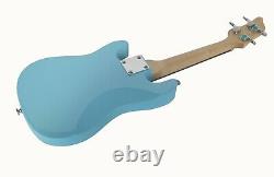 B-stock Ukulele Tenor Electric Solid body in Pacific Blue SC style by Clearwater