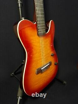 Baracuda Nylon String Electric Guitar, Solid Mahogany+Free Bag SCC-100 Sunburst