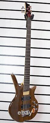 Bass Guitar Electric 5 String Shine SB205NA Walnut Top Maple Body Active Y-27