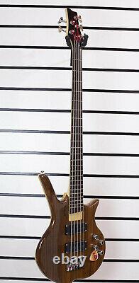Bass Guitar Electric 5 String Shine SB205NA Walnut Top Maple Body Active Y-27
