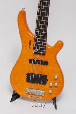 Bass Guitar Electric 5 String Shine SB525 Quilted Maple Top Active Y34