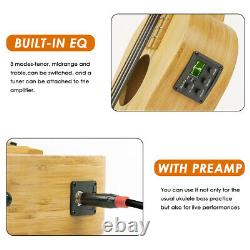 Bass Ukulele Bass Electric Ubass Bamboo Solid Wood Bag Tuning Wrench Humidifier