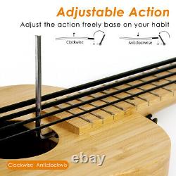Bass Ukulele Bass Electric Ubass Bamboo Solid Wood Bag Tuning Wrench Humidifier