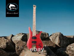 Batking Electric Headless 6 Stringed Multiscale Guitar luminous Inlays