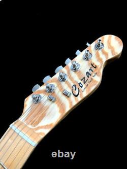 Beautiful New Solid T Style Cozart 6 String Gloss Exotic Burl Electric Guitar