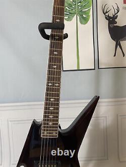 Black Solid Electric Guitar 6 String H Pickup Black Parts Rosewood Fretboard