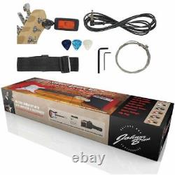 Blue Electric Guitar Set Kit Amplifier Tuner Case Strap Strings Picks Full Size