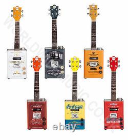 Bohemian Oil Can Electric Soprano Ukulele with a choice of 6 great designs