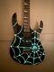 Brand New Luminescent Glow in the Dark Spider web Custom black RENEGADE Guitar