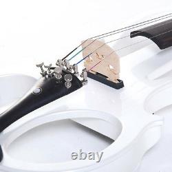 Cecilio 4/4 Ebony Electric Violin Silent White Style-1