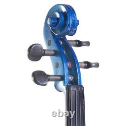 Cecilio Size 4/4 Electric Violin Ebony Fitted Blue Style1