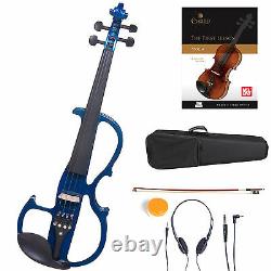 Cecilio Size 4/4 Electric Violin Ebony Fitted Blue Style2