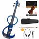 Cecilio Size 4/4 Electric Violin Ebony Fitted Blue Style3