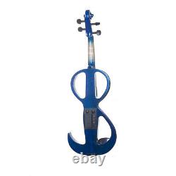 Cecilio Size 4/4 Electric Violin Ebony Fitted Blue Style3