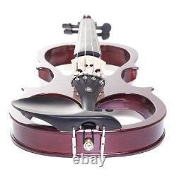 Cecilio Size 4/4 Electric Violin Ebony Fitted Red Style1