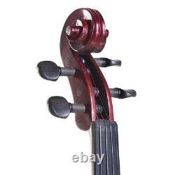 Cecilio Size 4/4 Electric Violin Ebony Fitted Red Style1