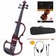 Cecilio Size 4/4 Electric Violin Ebony Fitted Red Style2