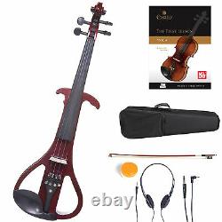 Cecilio Size 4/4 Electric Violin Ebony Fitted Red Style4